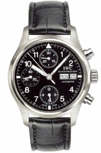 IWC Pilot's Watch Chronograph Stainless Steel / Black / Spanish / Strap IW3706-09 (IW370609)